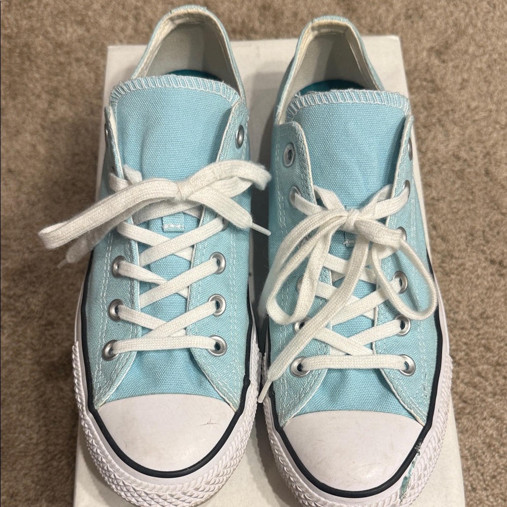 Converse Adult turquoise or light green/blue Canvas Sneakers